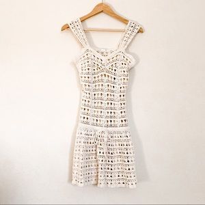 Chic Cream Crochet Sundress
